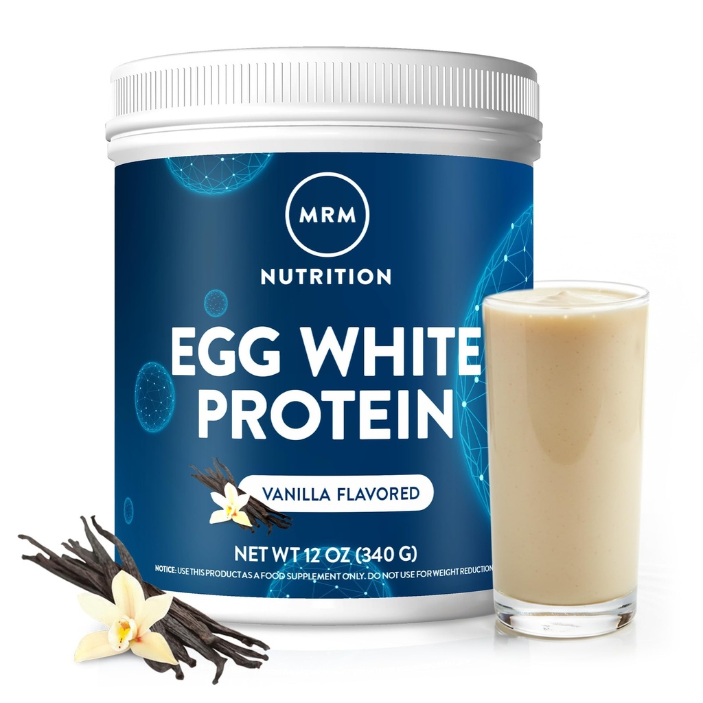MRM Beslenme Yumurta Beyaz Protein | Vanilla Flavored | 23g Fat-Free protein | Digestive enzimlerle | En Yüksek Biyoloji Değeri | Klinik Olarak Test Edildi | 10 Hizmet