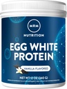 MRM Nutrition Egg White Protein | Vanilla Flavored | 23g Fat-Free Protein | with Digestive enzymes | Highest Biological Value | Clinically Tested | 10 Servings