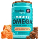 Mighty Paw Waggables Mighty Omega (Made in the USA, 120 Count) | Omega 3 Fish Oil Chew for Dogs. Salmon Flavor Skin ve Coat Supplement Supplement. Köpekler için Yumuşak Chew Fish Oil - DHA & EPA, Bacon Flavor
