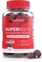 HumanN SuperBeets Heart Gummies Advanced - CoQ10 150 mg Plus Beet Root Toz & Grape Tohum Ekstraksiyonu, SuperBeets Gummy, 60 Kont