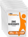 BulkSupplements.com çinko Gluconate Toz - çinko 40 mg, çinko Toz - Immune Desteği için çinko Supplement - Gluten Free, 285mg, 5 kg (11 lbs) (Paket)