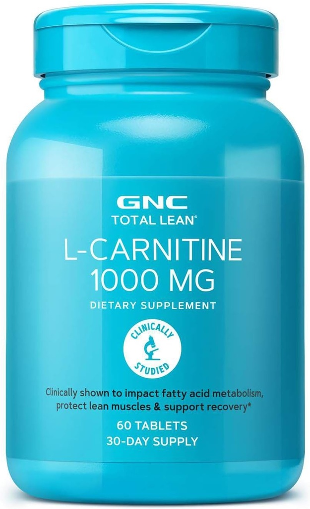 GNC Total Lean L-Carnitine 1000mg, 60 δισκία, υποστηρίζει την αποκατάσταση και την ανάπτυξη των μυών Lean