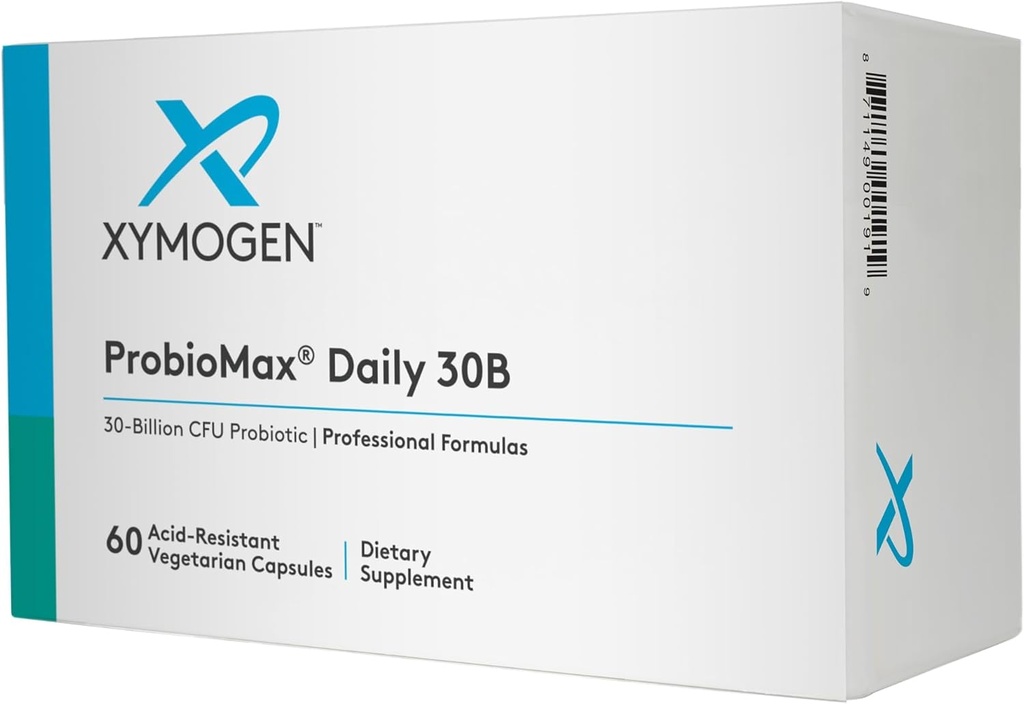 XYMOGEN ProbioMax Daily 30B - Vegetarian, Dairy & Gluten Free Probiyotiks for Digestive Health - Women's & Men's Probiyotik Beslenme Supplements - Eski ProbioMax Daily DF (60 Capsules)