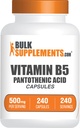 BulkSupplements.com Vitamin B5 Capsules - Pantothenic Acid, B Vitamin Tamam, Pantothenic Acid 500 mg - Gluten Free, 1 Capsule in 1)