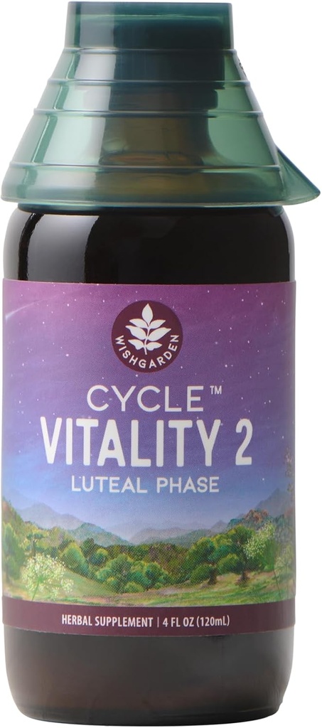 WishGarden Herbs Döngüsü Vitality 2 Luteal Aşama - Plant-Based Progesterone Supplement with Wild Yam & Vitex Chasteberry Supports Health Menstrual Cycles, Fertness & Health Progesterone Levels, 4oz