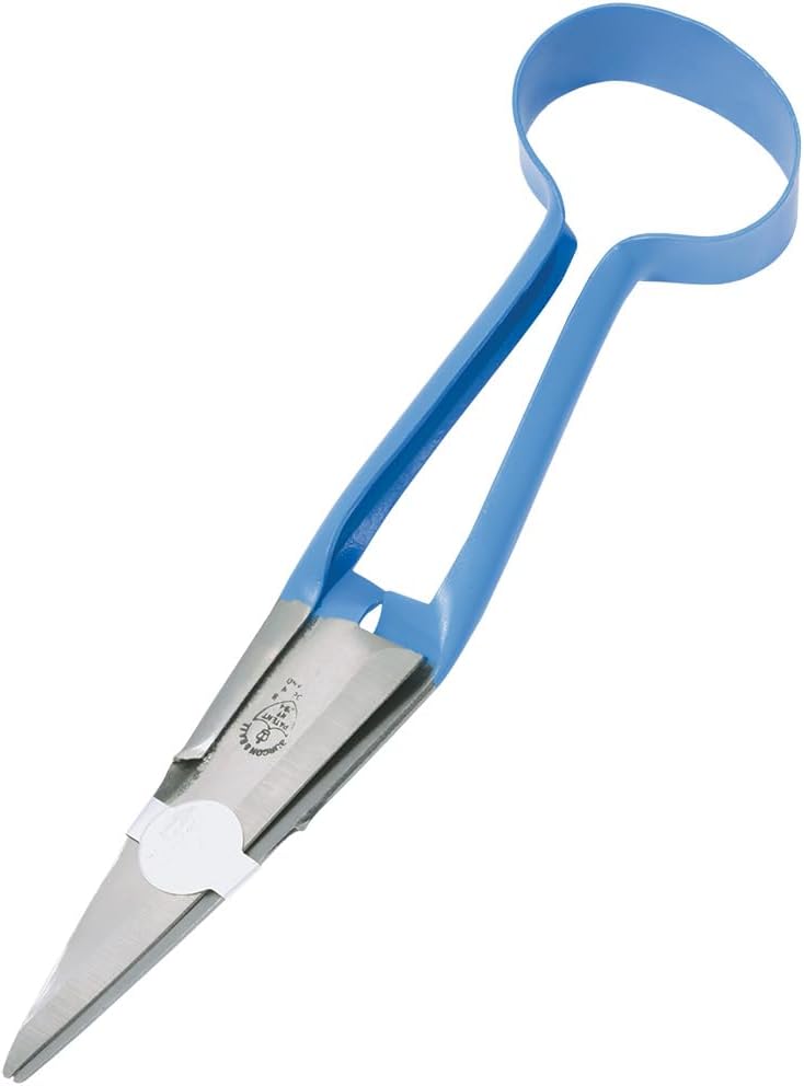 Bent Hand Shear for Wool Sheep & Livestock - 5.5" Blade - Blue