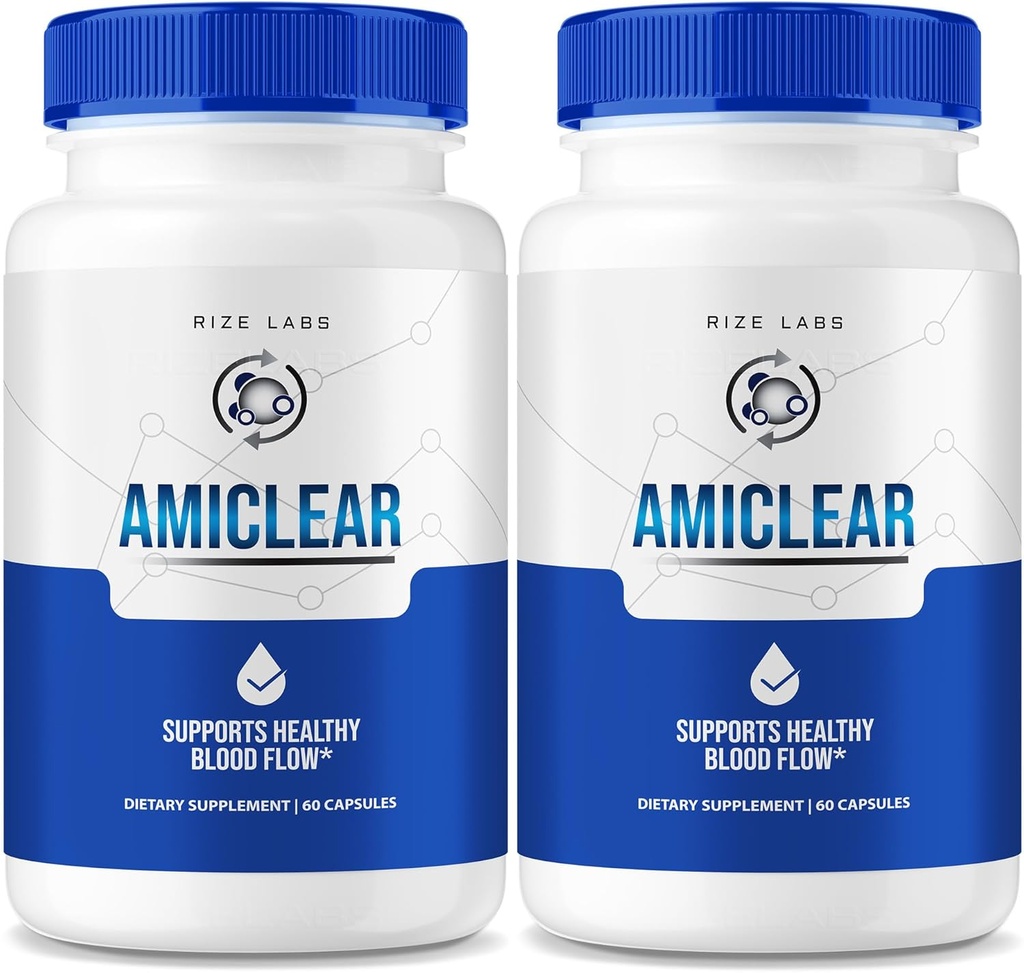 Laboratuvarları - Amiclear Diyetsel Supplement Capsules - Ekstra Güç için Sağlıklı Kan Akışı Gelişmiş Formula (120 Capsules)