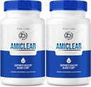 rize labs - Amiclear Dietary Συμπληρωματικές κάψουλες - Υποστηρίζει υγιή ροή αίματος Σύνθετη φόρμουλα για επιπλέον δύναμη (120 κάψουλες)