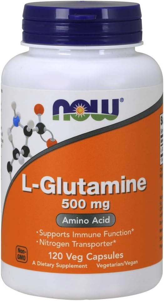 NOW Τρόφιμα L-Γλουταμίνη 500mg - 120 ct (πακέτο των 2)