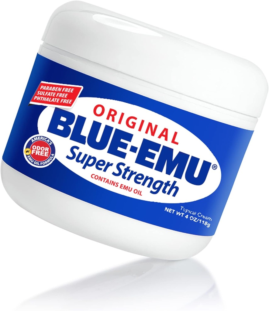 Blue-Emu αρχική σούπερ κρέμα δύναμης, καταπραϋντική μυϊκή & κοινή υποστήριξη, 4 Oz