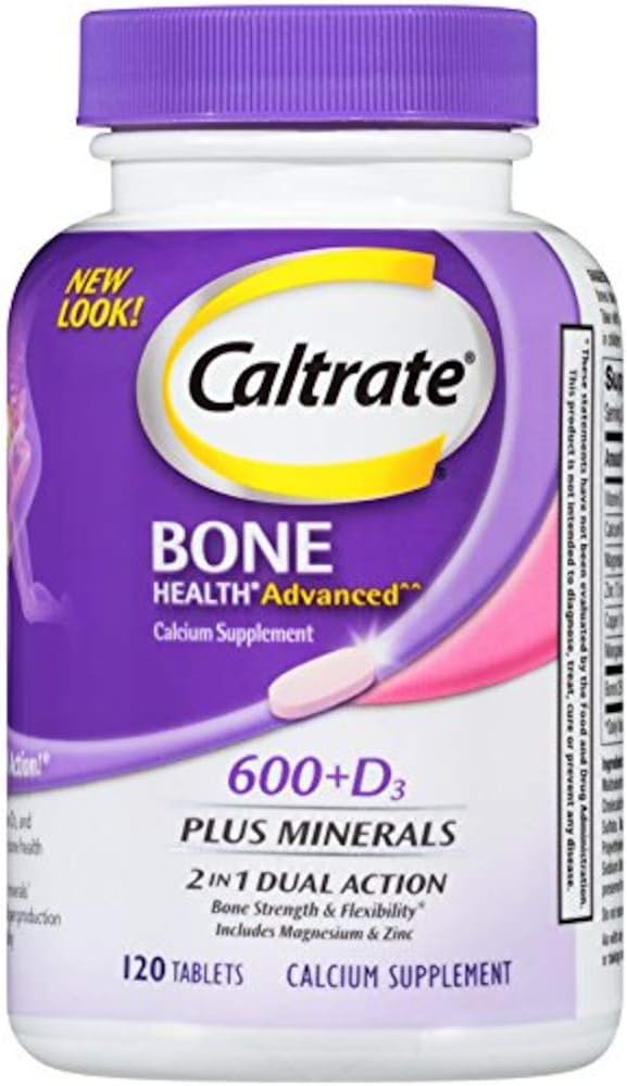 Caltrate Bone Health Advanced 2in1 Dual Action Minerals, 120 Tablet her biri (Value Pack of 3)