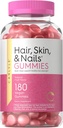 Carlyle Hair Skin ve Nails | 180 Vegan Gummies | Meyve Erkekler ve Kadınlar için Tamamlandı | Biotin | Non-GMO & Gluten Ücretsiz