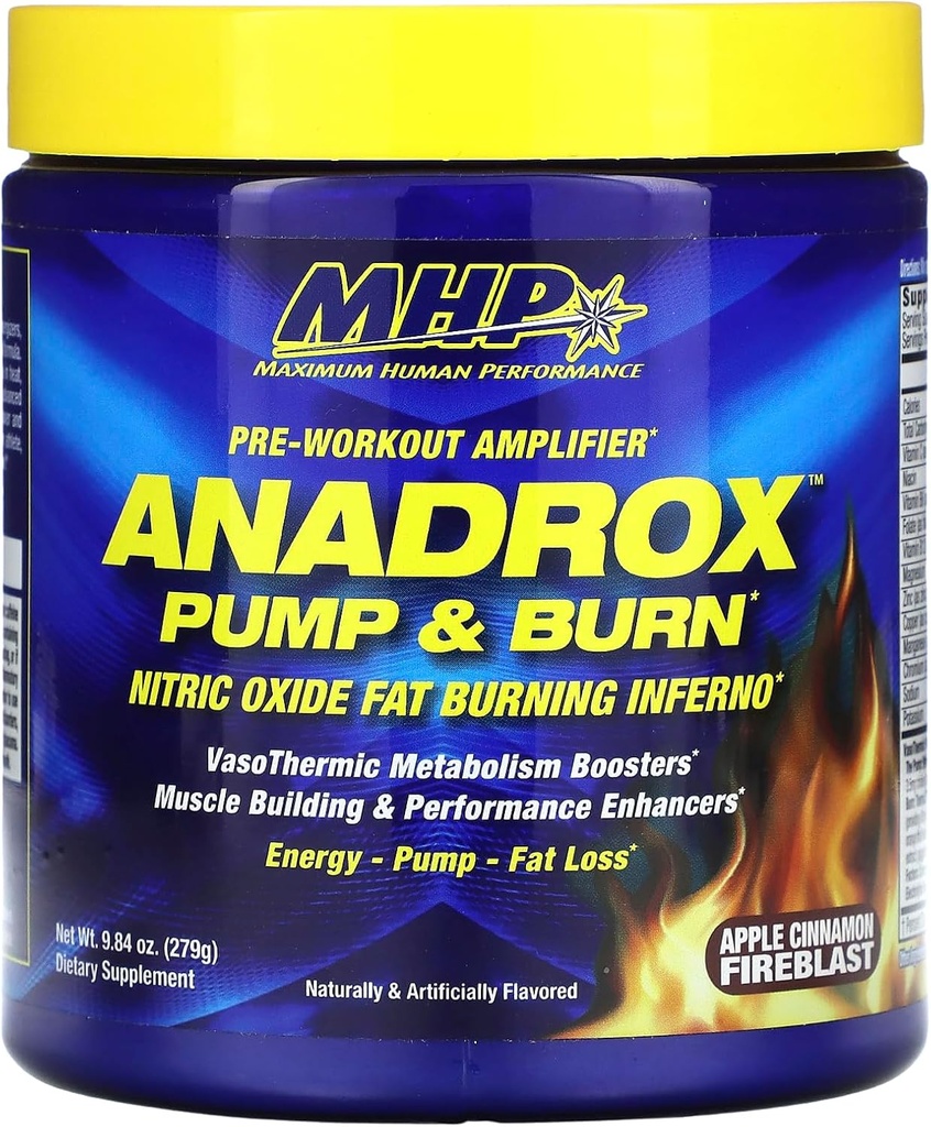 En Fazla İnsan Performansı Mhp Anadrox Pre-Workout, Nitrik Oksit, Enerji, Pumps, Apple Cinnamon Fireblast