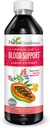 Papaya Leaf Blood Support Liquid - 15X Strength - Papaya Leaf Ekstraksiyon - Sağlıklı Plaklar, Kan Temiz, Digestion, Papaya Enzyme -12oz Liquid - Herbal Goodness (1 bttl)