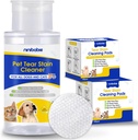 Köpekler ve Kediler için Tear Stain,Eye Debris,Mucus Secretions with 200Pcs Eye Kuru Wipes,Eye Better Kuru Pads, Easy Evaporated