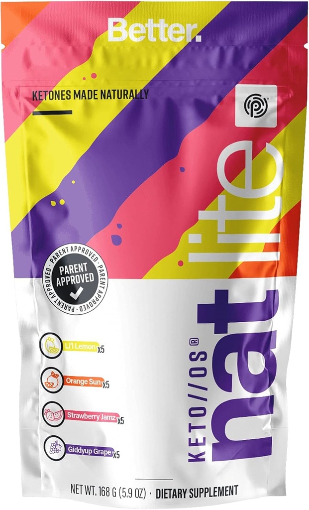 Pruvit Keto//OS® NAT Lite συμπλήρωμα για τη βελτίωση της λειτουργίας του εγκεφάλου, την πέψη και την ενίσχυση του μεταβολισμού 5.9 OZ - 20 κόμης