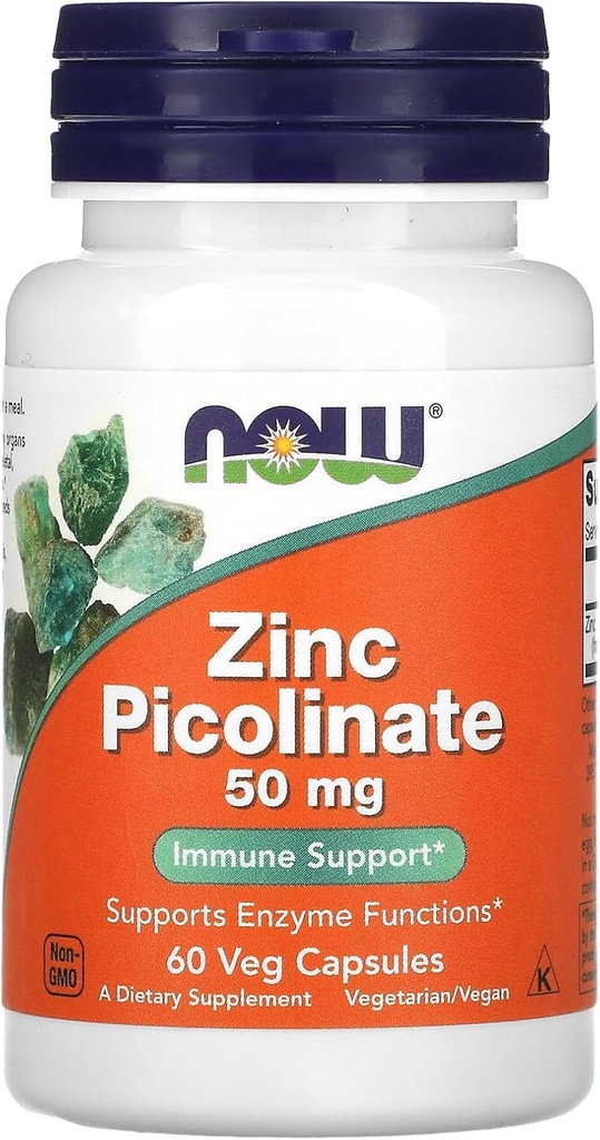 Şimdi Gıdalar çinko Picolinate 50 mg 60 Capsules