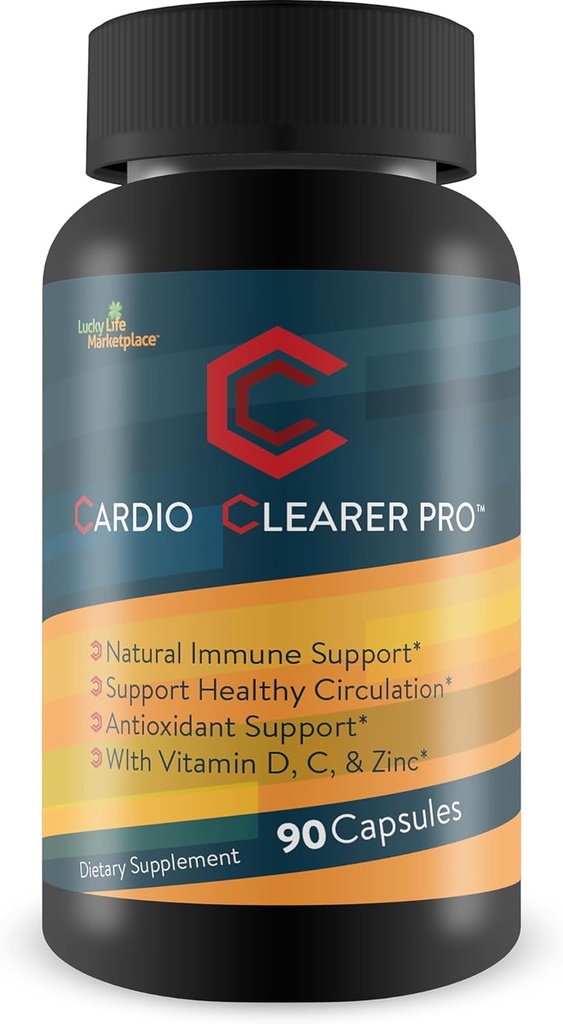 CC Cardio Clearer Pro - Φυσική Υποστήριξη Κυκλοφορικής Υγείας - Προώθηση της Υγιούς Ροής Αίματος με Συμπληρώματα Κυκλοφορίας - Βιταμίνη C, Κουρκουμίνη Κουρκουμίνη, Σκόρδο, Τζίντζερ - Υποστήριξη Καρδιαγγειακή Υγεία