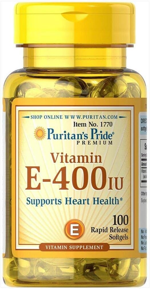 Puritan'ın Gurur Vitamini E 400 IU Softgels, 100 Kont
