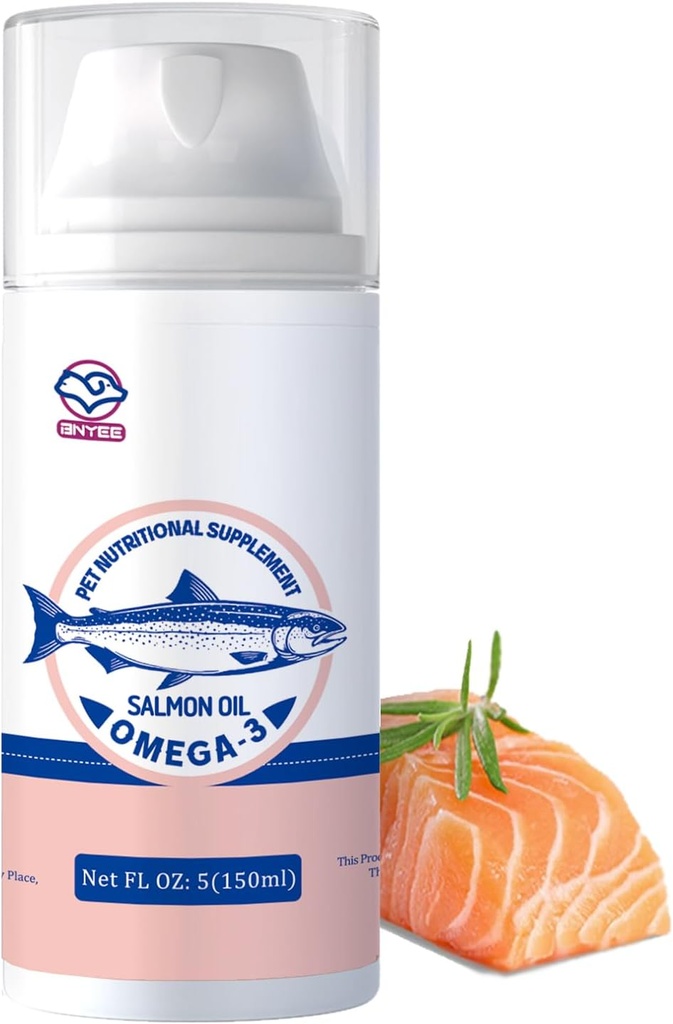 Wild Salmon Fish Oil for Small Dogs & Cats -3X Omega 3 Skin & Coat Support - Plantd Emulsified Food Supplement for Pets - Natural EPA + DHA Fatty Acids for Joint Function, Immune & Heart Health