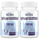Bovine Colostrum Capsules Supplement 1300 mg - Ekstra Yüksek %60 IgG Bovine Colostrum - Gut, Bone, Egzersiz, Immune - 120 Capsules
