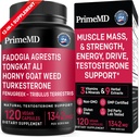 PrimeMD 12in-1 Fadogia Agrestis ve Tongkat Ali - Finlandiyalı Erkekler için testosteron Supplement - HornyGoatGenel olarak 1342 mg Per Service (120 Capsules) ile Erkekler için toplandık ( 1 paket).