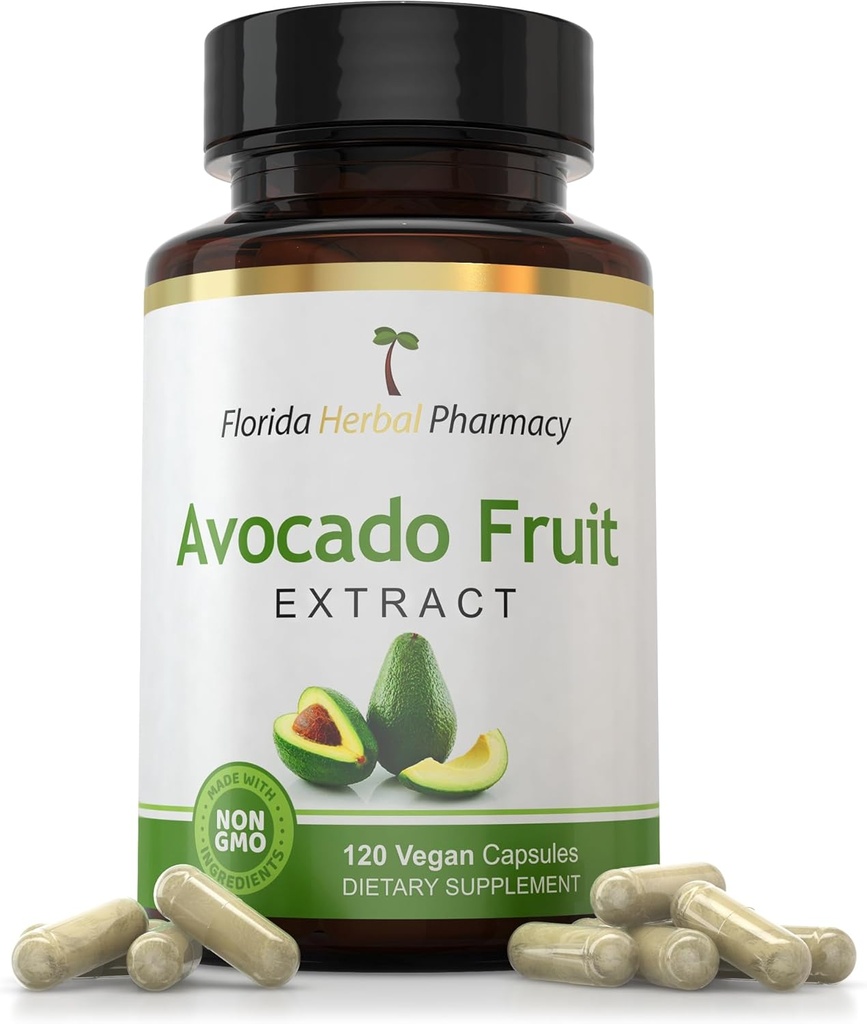 Florida Herbal Pharmacy, Avocado συμπλήρωμα εκχύλισμα φρούτων κάψουλες 10:1 (120 κάψουλες)