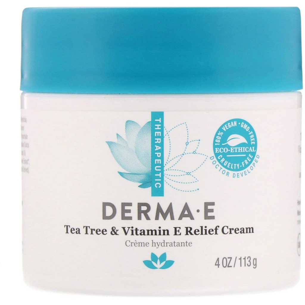 Derma E Tea Tree ve Vitamin E Relief Cream, 2 Paket