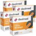Dealmed Sterile Flex Fabric yapıştırıcısı - 1x3 İndüksiyon - 100/Box - 4 Kutu - Nefes alınabilir İlk Yardım Şems Paketi - Tıbbi, Acil Kits & Clinic
