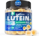 Sugar Free Lutein 20 mg 40mg ve Zeaxanthin Gummies for Eyes with Omega 3 (EPA 190 mg & DHA 80 mg), Lutein Supplements Eye Vitamins Tamamlanan Gummies Plus Bilberry, Cut Berry & Saffron, Vegan - 60