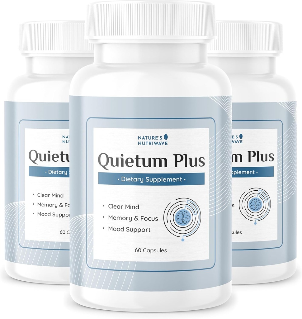 Quietum Plus – Φόρμουλα με βάση το φυτό με εκχυλίσματα βοτάνων – Μη ΓΤΟ, GMP Certified – 60 κάψουλες, 3-Month Supply