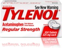 Tylenol Str Regngth 100S Boyutu 100ct Tylenol 325 Mg Regular Strength Pain Reliever