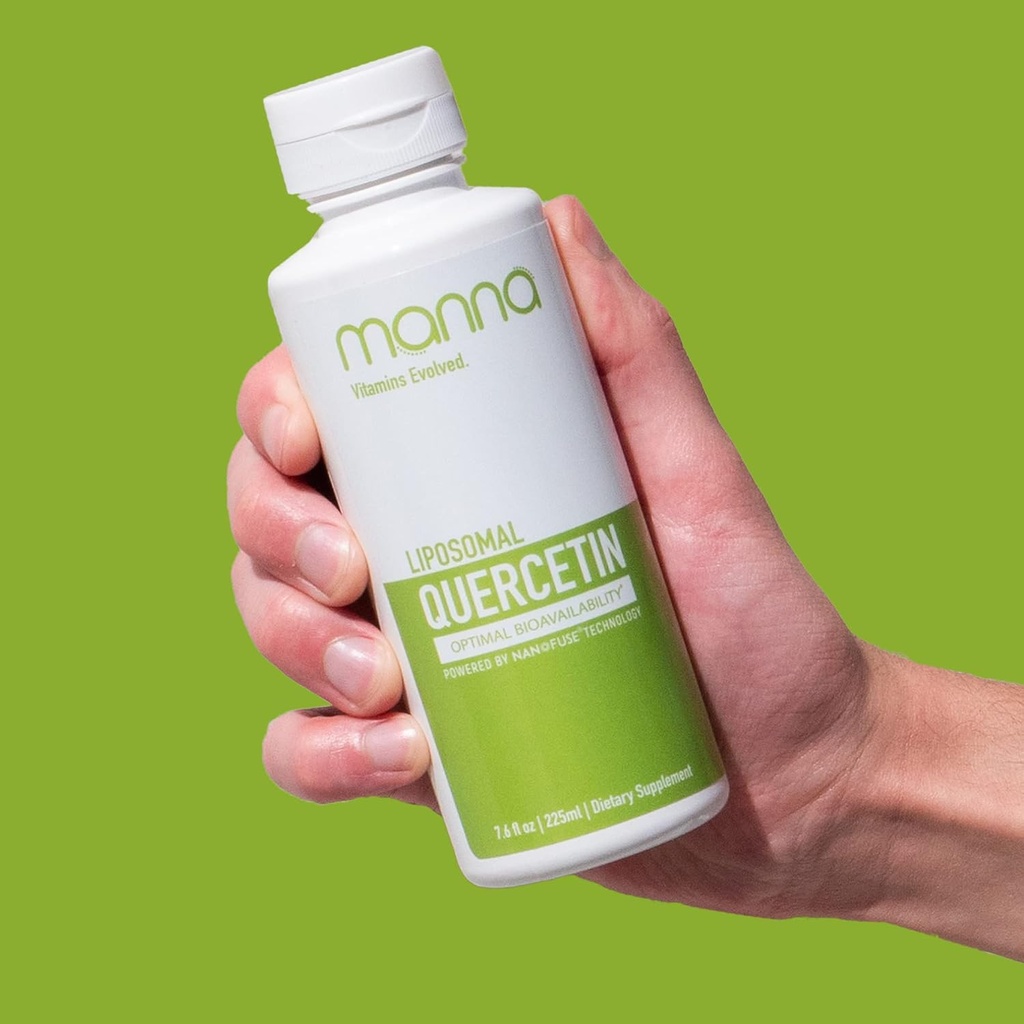 Manna Vitaminleri Liposomal Quercetin - Yüksek Abhidrasyon Mevsimi Immune & Ortak Destek Supplement – Kalp Sağlığı ve Antioksilar Sağlıklı Ağlama – Non-GMO, Vegan