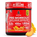 Six Star Pre-Workout Blast, Peach Mango (30 hizmet) - Erkekler ve Kadınlar için İşsiz Enerji Toz Tamamı - Ortak ve Beta Alanine ile Mix - Spor Beslenme Ürünleri