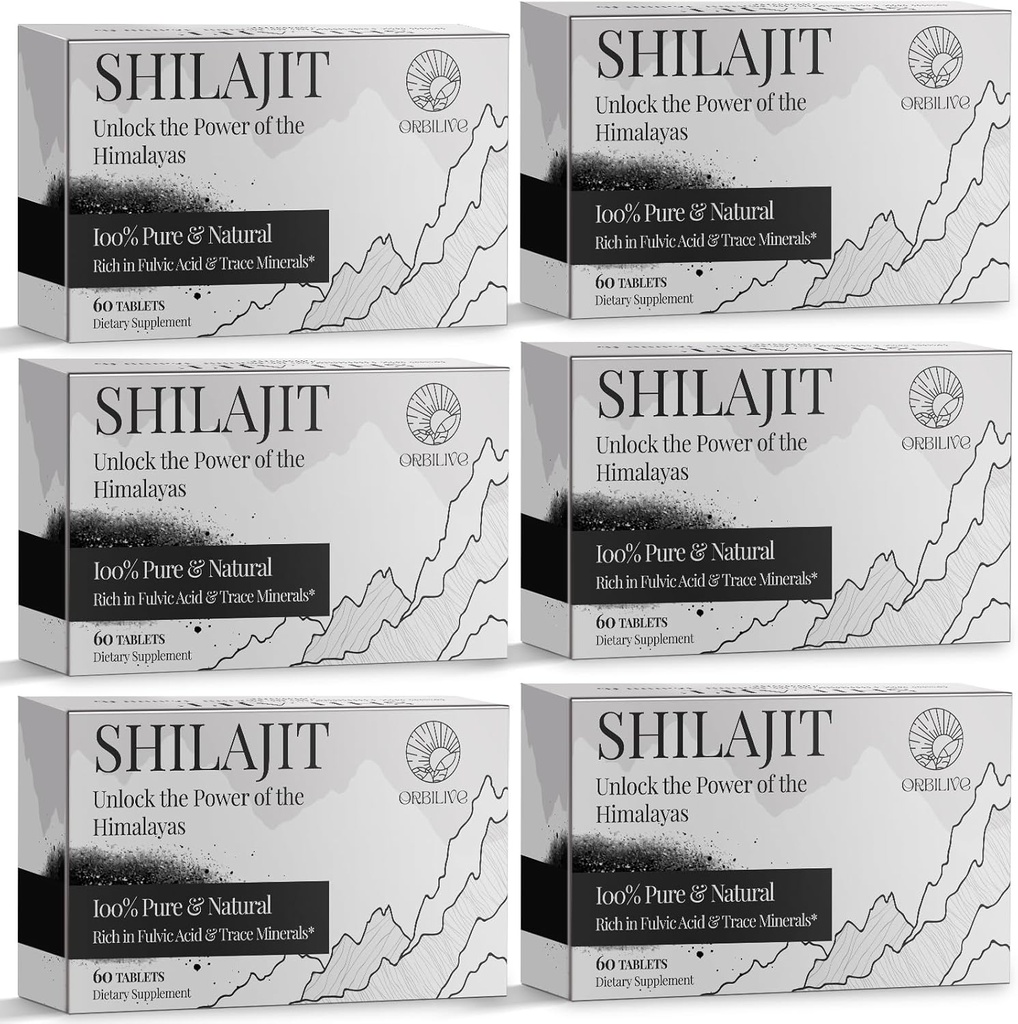 30.000 MG Shilajit Tabletleri, 100% Shilajit Pure, Himalaya Organik, Fulvic Acid & 85+ Kadın için Shilajit Tabletler,% 85 Shilajit Pure, Himalaya Organik, Shilajit Trace Minerals, Shilajit Supplement for Energy & Immune System, 360 Count