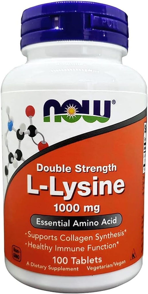 Şimdi Gıdalar Tamamlıyor, (L-Lysine,) 1000 mg, Double Strength, Amino Asit, 100 Tablet