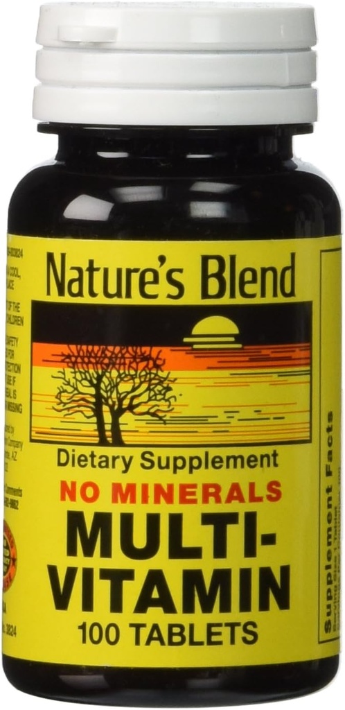 Μείγμα πολυ-βιταμίνης της φύσης No Minerals 100 Tabs (υπόδειγμα: 3824)