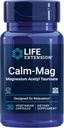 Life Extension Calm-Mag Magnezyum, Acetyl taurinate, Daily Stress Management Formula, Supports Calmness and Relaxation, Gluten-Free, Non-GMO, Vegetarian, 30 Capsules