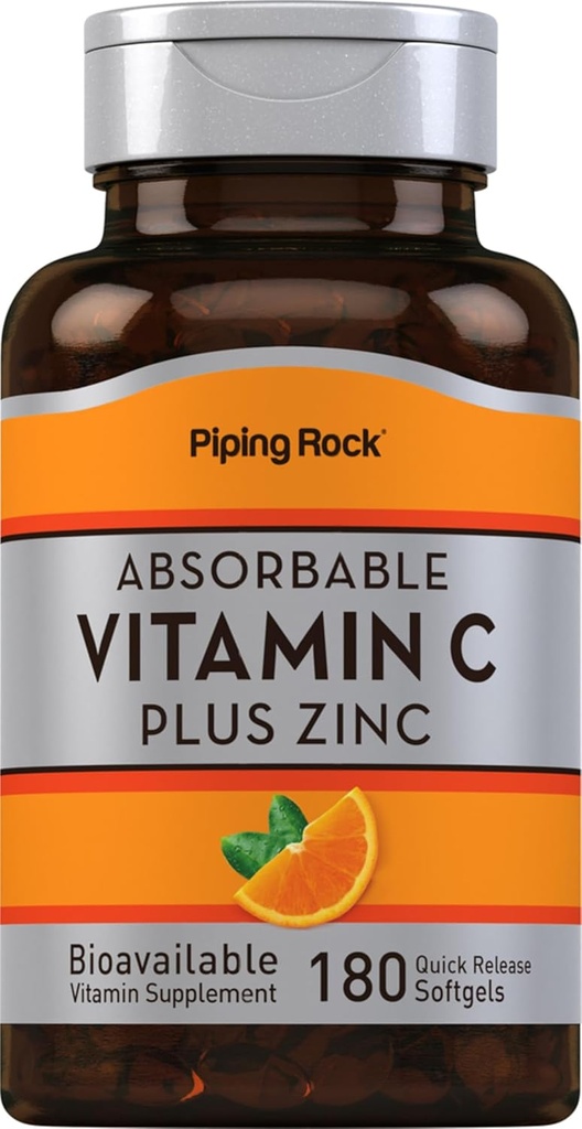 Absorbable Vitamin C Plus çinko, 180 Hızlı Yayın Softgels