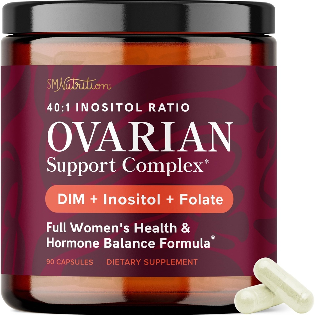 Ovarian Kadınlar için Hormon Dengesi | Sağlıklı Ovulation, Menstrual Cycle & Reproductive Health Support | DIM Supplement with Myo-Inositol & D-Chiro Inositol & Folate Kompleks | 30 Day Supply