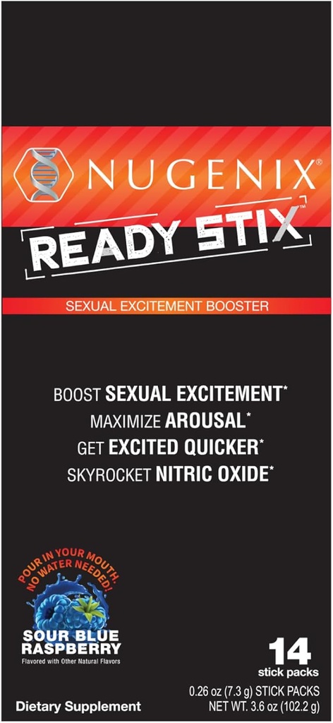 Nugenix Hazır Stix - Nitrik Oksit, Vitality ve Drive, Nitrik Çimento Supplements for Men - 14ct