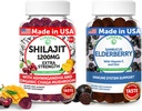 Lunakai USA Made Shilajit & Elderberry Gummies Bundle – Ενέργεια και ανοσοποιητική υποστήριξη – Μη ΓΤΟ & Νοστιμότατο