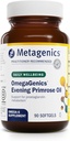 Μεταγονική OmegaGenics Evening Primrose Oil - 419 mg Omega-6 με 50 mg GLA - Υποστηρίζει το δέρμα, την ορμονική, PMS, την εμμηνόπαυση και την ανοσοποιητική υγεία * - Μη-GMO, χωρίς γλουτένη - GMP Certified Facility - 90 Softgels
