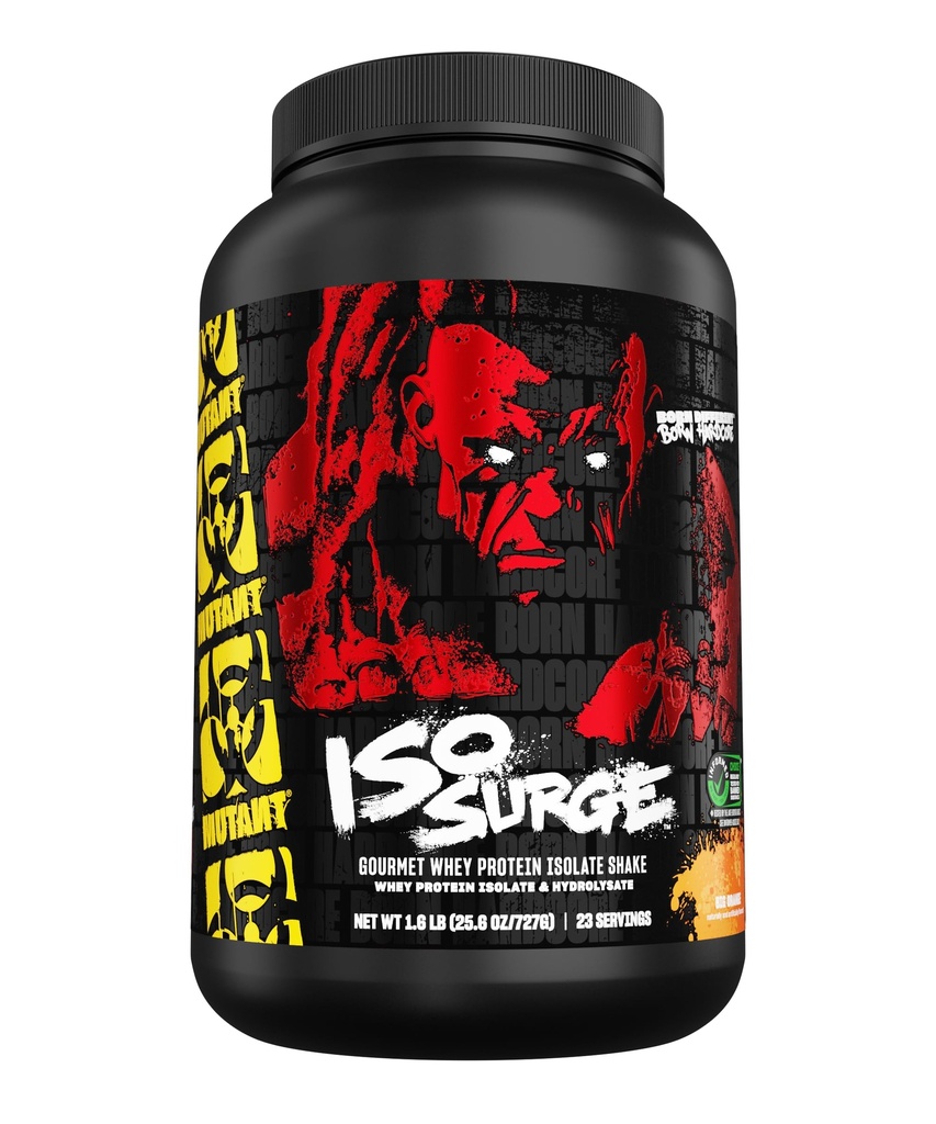 Mutant ISO Surge Whey Protein Isolate Powder Acts Fast to Help Recover, Build Muscle, Bulk and Strength, 1,6 lb - Big Orange Dreamsicle