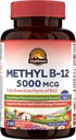 Vitalitown Vitamin B12 (Methyl B12) 5000 mcg, Full Bioaktif Form, Support Energy Production, Natural Peach Flavor, Zero Sugar, 240 Fast Dissolve Tabletleri