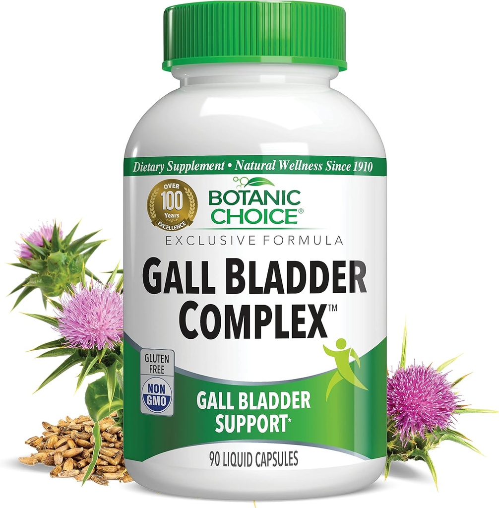 Botanic Choice Gall Bladder Kompleksi - Yetişkin Günlük Tamam - Sağlıklı Digestive Function Eases Build Up That Leads to Bloating Burping and Discomfort 90 Capsules