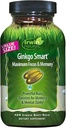 Irwin Naturals Ginkgo Smart Poweric Nootropic Brain Booster - Υποστηρίζει μέγιστη μνήμη, εστίαση & διανοητική σαφήνεια με DMAE, Clubmoss, Choline & Acetyl L-Καρνιτίνη - 120 Liquid Softgels
