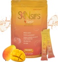 Skin Health & Energy Boost Drink Mix- Χωρίς ζάχαρη, SOD B (TM), Αντιοξειδωτικά από τη γαλλική Melon συμπυκνωμένο, On The Go Stick Packs, Mango, 30 Pack