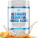 En İyi% 100 Essential Amino Asits Toz [Citrus Flavor, 60 (5g) Servisler] BCAA Plus L-Lysine, L-Phenylalanine, L-Methionine, L-Histidine & L-Tryptophan Beslenme
