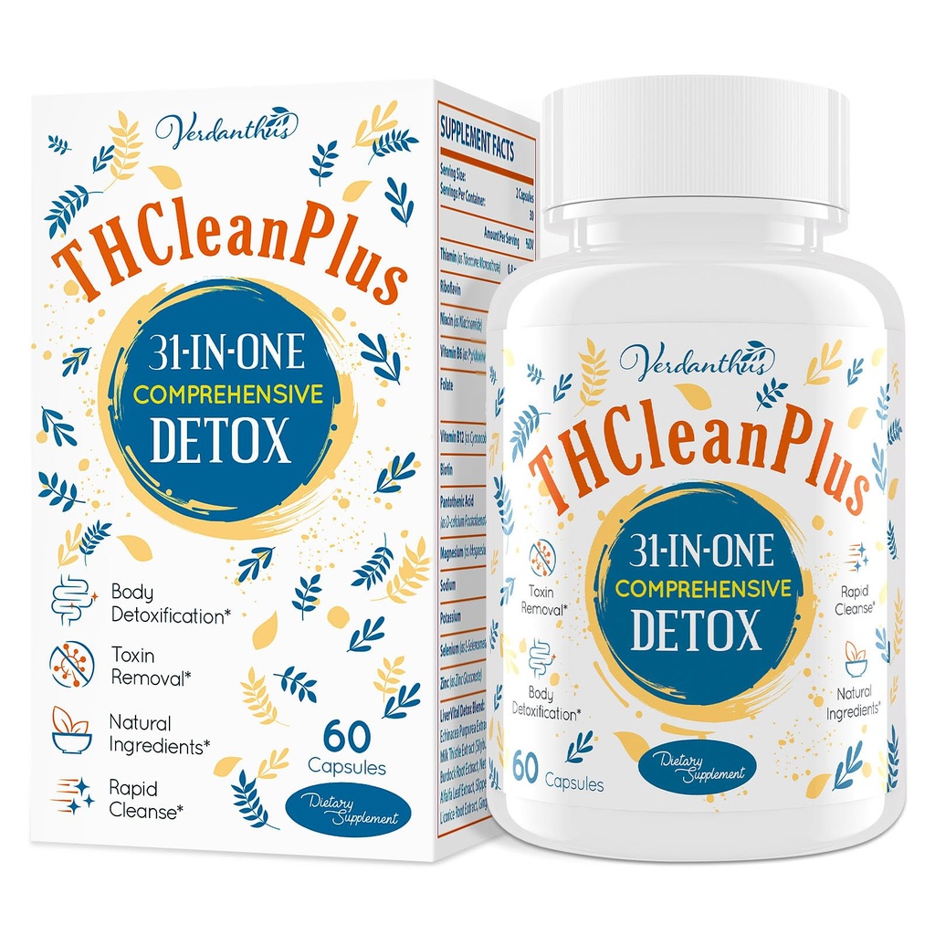 31-in-ONE Detox και καθαρισμός ήπατος, πλήρη αποτοξίνωση του σώματος, τοξίνες καθαριστικό για το συκώτι, νεφρά, φυσική φυτική φόρμουλα, υποστήριξη ανοσοποιητική & διάθεση, 60 κάψουλες